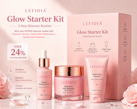 LEFIDIA Glow Starter Kit — 3-Step Skincare Routine
